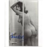 007 Bond girl Lana Wood signed photo, desirable image of her naked in the shower. All autographs