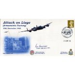 Dambusters Pilot. 617 Squadron Liege raid cover signed by Les Munro who was also a pilot of the