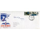 Battle of Britain. 1965 Battle of Britain FDC signed by Hugh Dowding a VERY RARE signature,