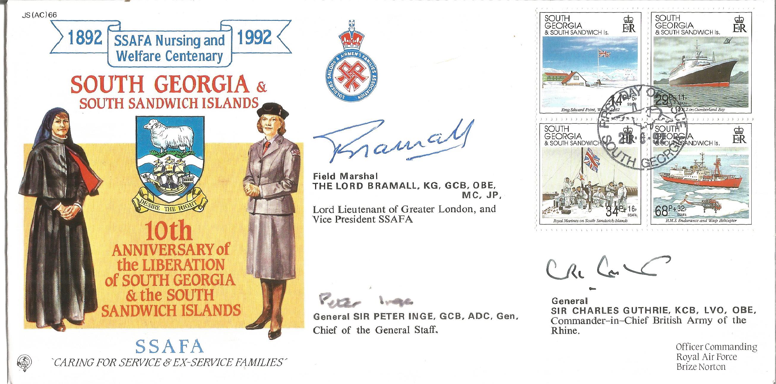 South Georgia and South Sandwich Islands 10th Anniversary of the Liberation SSAFA Centenary FDC