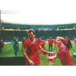 Alan Kennedy and Sammy Lee Liverpool Signed 12 x 8 inch football photo. All autographs come with a