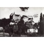 Colditz & St Nazaire Raid. 8x12 inch photo of Colditz Castle signed by St Nazaire raid Commando,