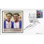 Bradley Wiggins. Athens Olympics cover dedicated to and signed by Rob Hayles and Bradley Wiggins.