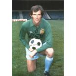 Football Joe Corrigan 10x8 signed colour photo pictured during his playing days with Manchester