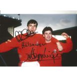 Alan Smith and Anders Limpar Arsenal Signed 12 x 8 inch football photo. All autographs come with a