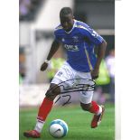 John Utaka Portsmouth Signed 12 x 8 inch football photo. All autographs come with a Certificate of