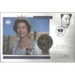 Coin First Day Cover Her Majesty Queen Elizabeth II, The Queens Golden Jubilee 2002 PM London SW1 6.