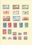 China Stamp collection 1 loose album leave 24 stamps some mint dated 1948/1950 some maybe