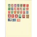 European stamp collection 5 loose album leaves countries include Norway, Denmark, Finland, Sweden