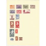 China Stamp collection 1 loose album leave 16 stamps some mint dated 1948/1965. We combine postage