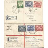 Australia FDC collection includes two vintage covers dated 19. 2. 45 and 18. 2. 46. We combine