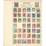 European Stamp collection 5 loose album leaves countries include Denmark and Norway. We combine