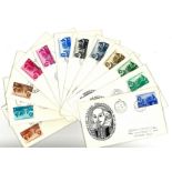 British Commonwealth FDC collection includes 12 William Shakespeare covers dated 1964 from around