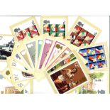Postal collection glory folder includes bag of stamps mounted on paper , 50 PHQ cards and stamp