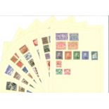 Americas stamp collection 15 loose album leaves countries include Argentina, Brazil, Paraguay,