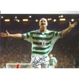 John Hartson Celtic Signed 12 x 8 inch football photo. All autographs come with a Certificate of