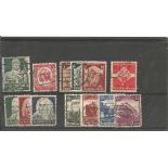 German stamp collection 1 stock card 13 stamps dated 1934/1935. We combine postage on multiple