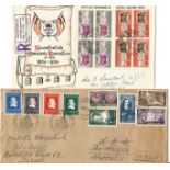 South Africa collection 2 interesting covers dating 1952 to 1954. We combine postage on multiple