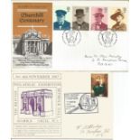 GB FDC collection 2 covers Philatelic Exhibition Seymour Hall PM 4 Nov 1967 and Churchill