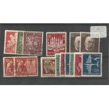 German stamp collection 1 stock card 15 stamps dated 1943/1944. We combine postage on multiple