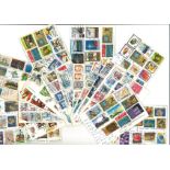 Worldwide Stamp collection 30 post cards with some interesting stamps countries include Canada,