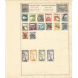 Worldwide Stamp collection 13 loose album sleeves countries include Palestine, Turkey, Japan ,