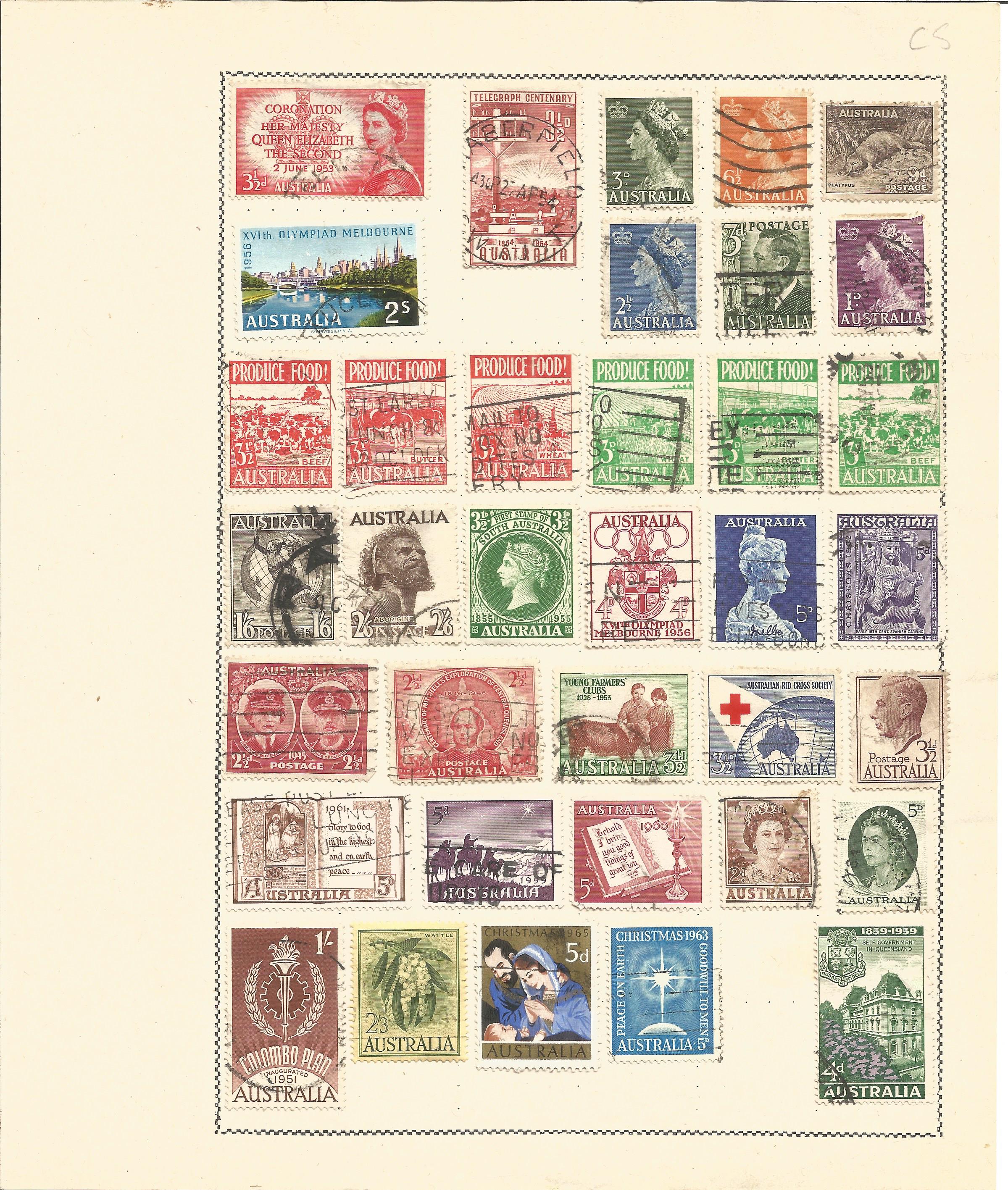 Australian stamp collection 7 full loose pages of interesting stamps dating back to prior 1950. We - Image 3 of 3