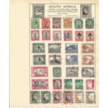 British Commonwealth stamp collection 6 loose album leaves countries include South Africa and