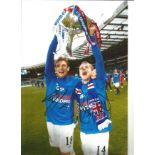 Steven Naismith and Nikica Jelavic 12 x 8 inch Rangers football colour photo. All autographs come