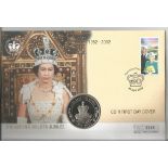 Coin First Day cover The Queens Golden Jubilee 1952-2002 PM Guernsey 30th April 2002 Ascension