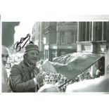 Tommy Docherty Man United Signed 12 x 8 inch football black and white photo. All autographs come