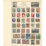 Italian stamp collection 4 loose album pages full of interesting stamps. We combine postage on