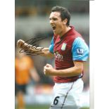 Stewart Downing Aston Villa Signed 12 x 8 inch football photo. All autographs come with a