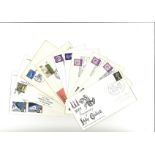 GB FDC collection 10 souvenir covers subjects include Lady Godiva, Diamond Jubilee 1907-1967,