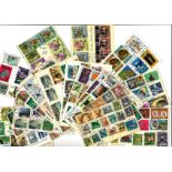 British Commonwealth stamp collection 60 post cards with interesting stamps from around the