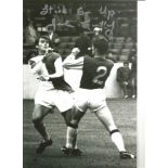 John Connelly Man United Signed 12 x 8 inch football black and white photo. All autographs come with