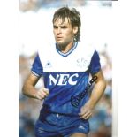 Pat Van Den Hauwe Everton Signed 12 x 8 inch football photo. All autographs come with a