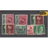 German stamp collection 1 stock card 12 stamps dated 1944. We combine postage on multiple winning