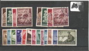 German stamps collection 1 stock card 21 stamps dated 1944. We combine postage on multiple winning