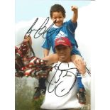 Paul Ince and Tom Ince Man United Signed 12 x 8 inch football photo. All autographs come with a