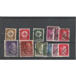 German Third Reich stamp collection 1 stock card 13 stamps. We combine postage on multiple winning