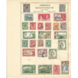 British Commonwealth stamp collection 7 loose album leaves countries include Jamaica, Kenya, Uganda,