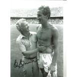 Billy Bingham Northern Ireland Signed 12 x 8 inch football photo. All autographs come with a