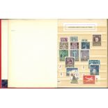 Austria stamp collection in red stock book. 250+ stamps. Mostly unmounted mint. 1953/1991. High