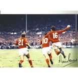 Martin Peters 66 England Signed 12 x 8 inch football photo. All autographs come with a Certificate