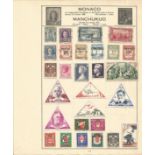 European Stamp collection 4 loose album leaves countries include Monaco and San Marino. We combine