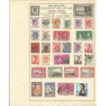 Hong Kong Stamp collection 2 loose album leaves includes mint SG 163/168 catalogue value £20. We