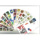 GB FDC collection includes 14 covers dating 1992 to 1995 subjects include VE Day, Swans, Orchids,