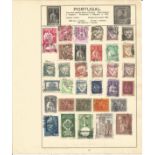 European stamp collection 6 loose album pages countries include Portugal and the Portuguese