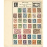 French stamp collection 5 loose album pages full of interesting stamps. We combine postage on